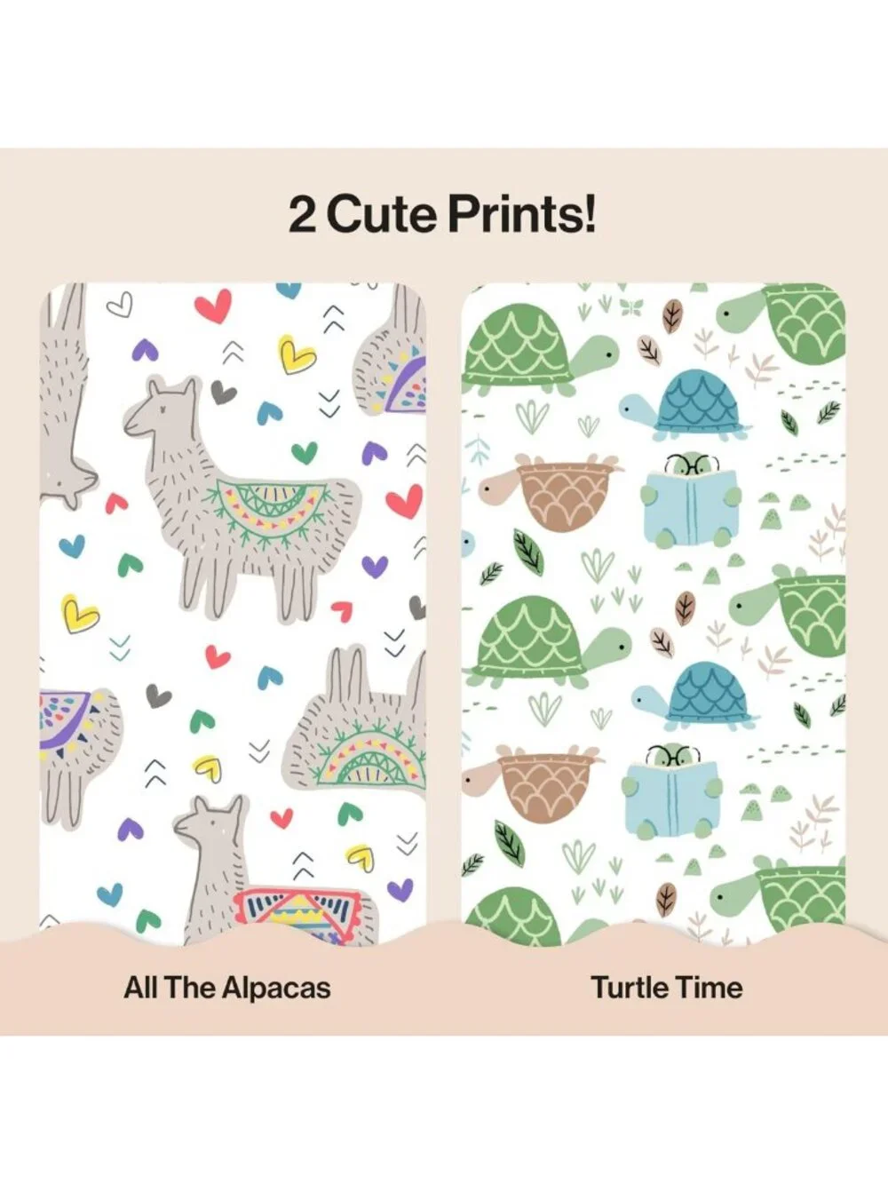 Eco-Friendly Diapers, All the Alpacas + Turtle Time, Size 1, 78 Count, Soft